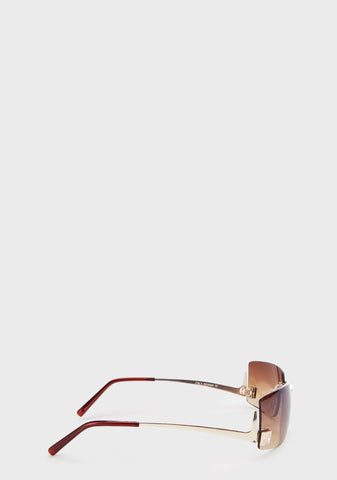 Century Oversized Sunglasses - Brown