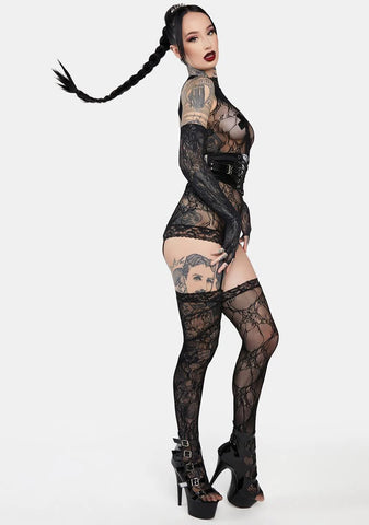 All For Pleasure Lace Bodystocking