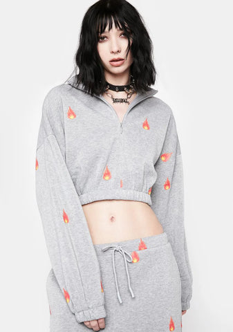 Little Fires Cropped Sweater