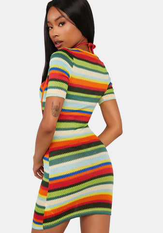 Andrea Cut Out Knitted Mini Dress