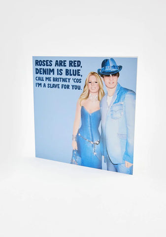 Roses Are Red Denim Is Blue Card