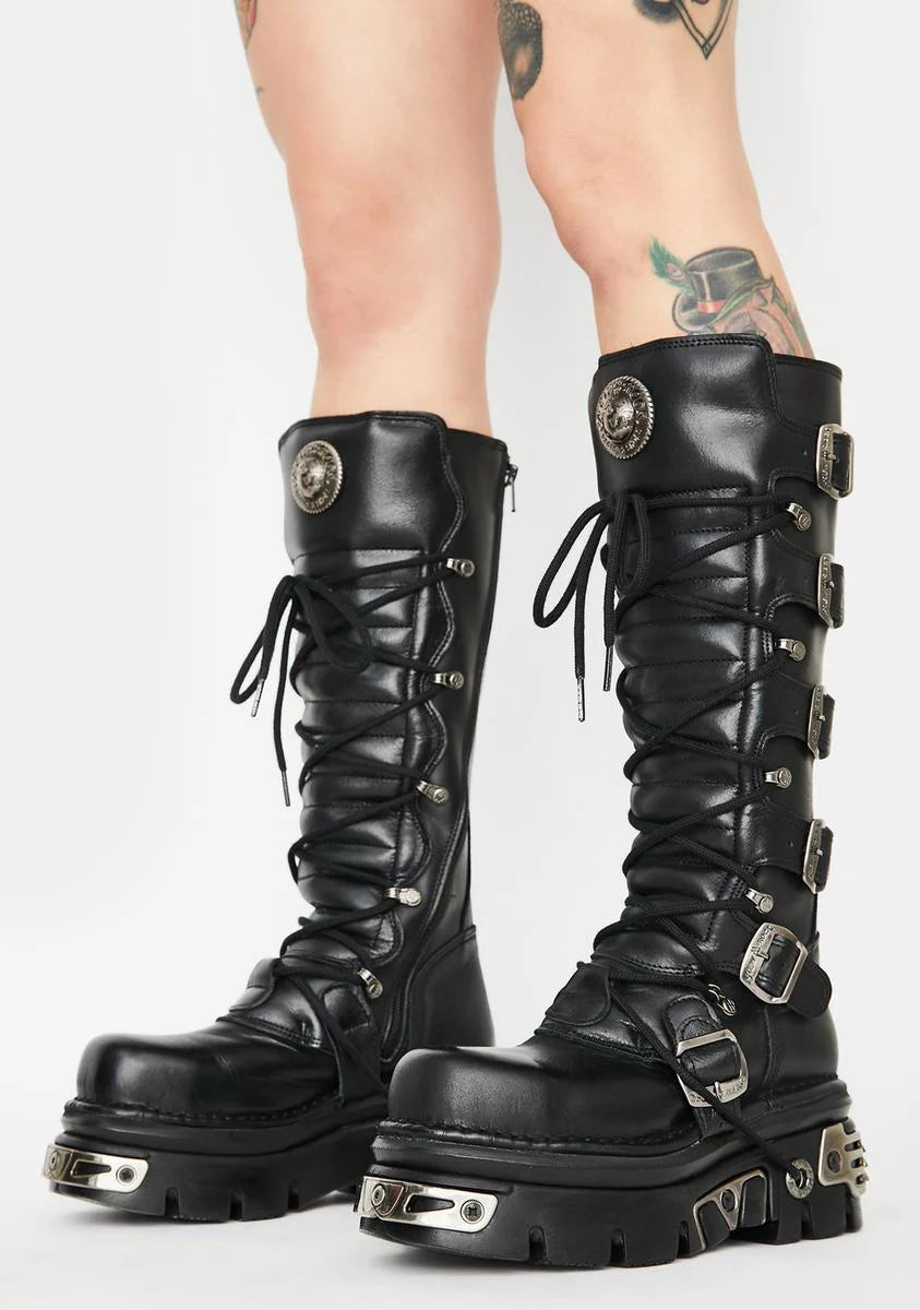 Knee High Buckle Boots