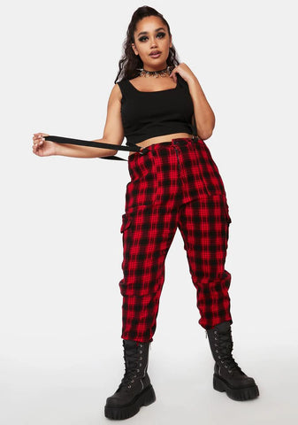 Plus Beg Me To Stay Cargo Pants