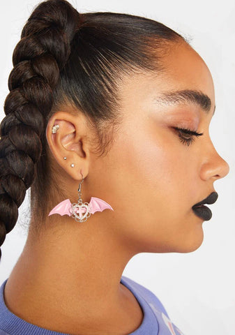Babe Looking Daggers Bat Earrings