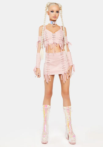 Levels Unlocked Lace-Up Skirt