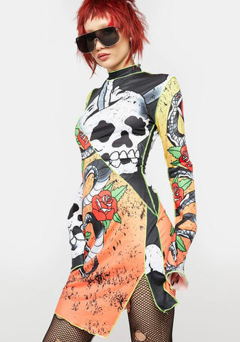 Morose Moves Spliced Mini Dress