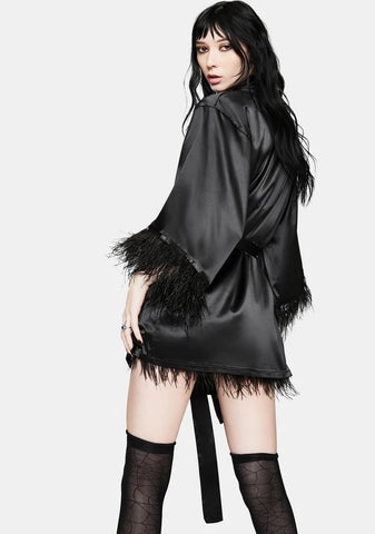 Naughty Nightmare Satin Robe