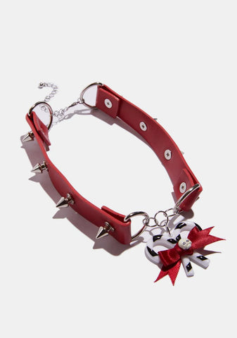 Unjolly Candy Cane Spike Choker