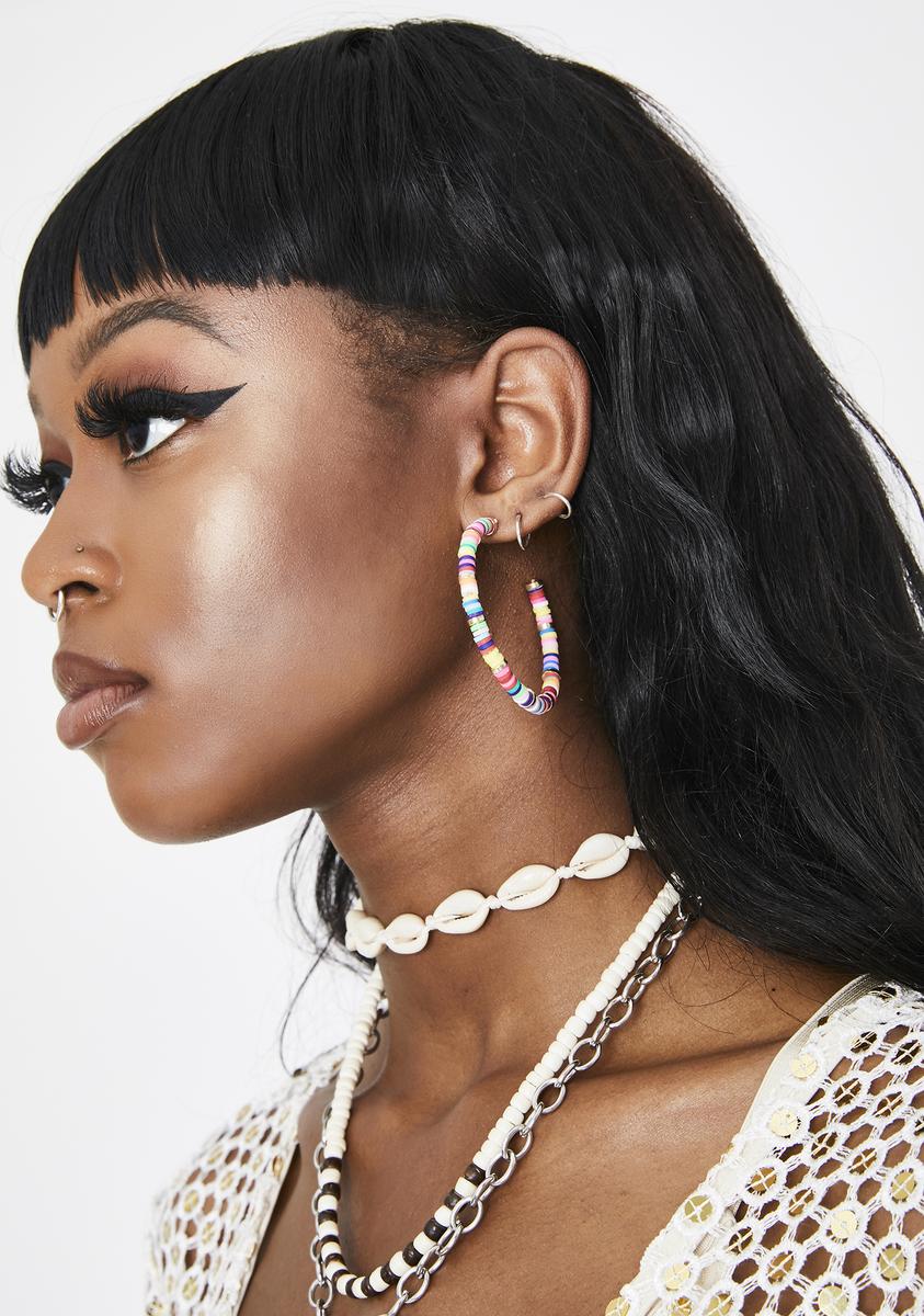 International Diva Beaded Hoops