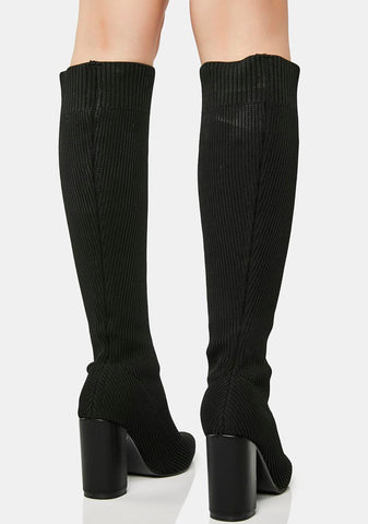 Worth Your Crush Knee High Boots