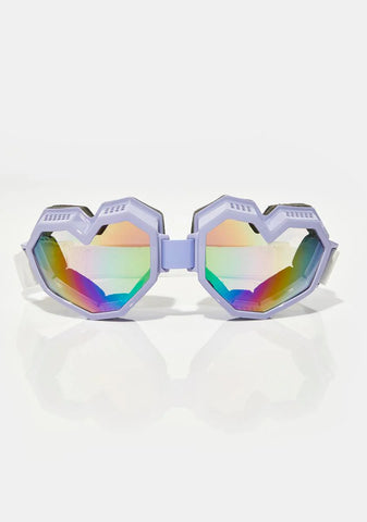 Lilac Heart Goggles