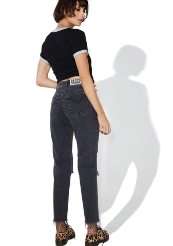 Charcoal Scratch Jeans
