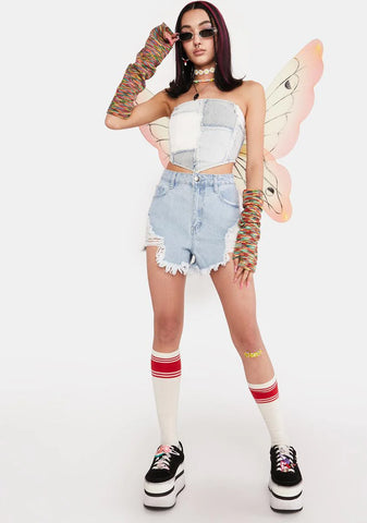 Bending The Rules Denim Shorts