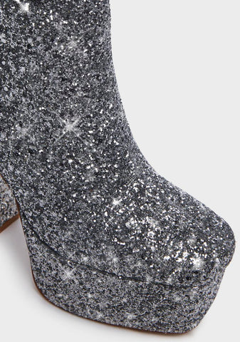 Silver Bourdeau Platform Boots