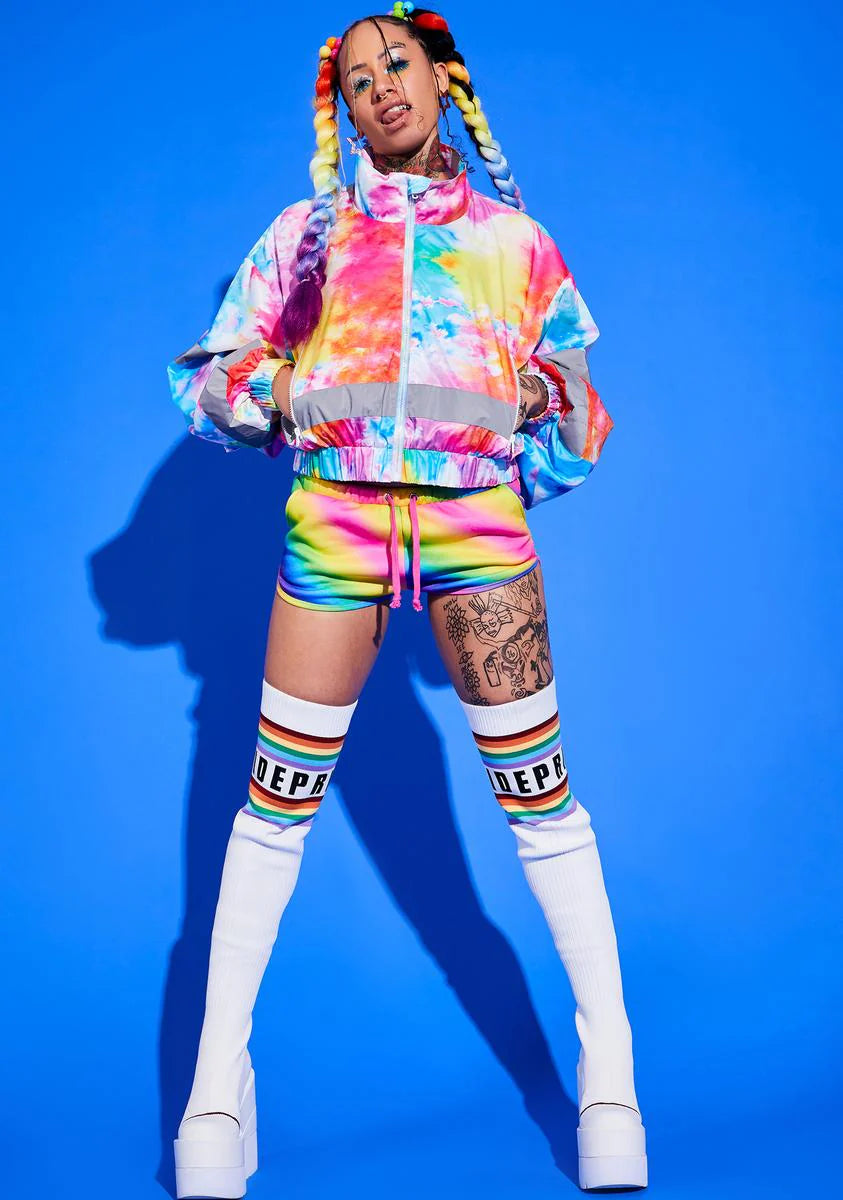 Confidence Is Key Rainbow Windbreaker