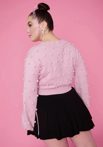 Bb Dance With Me Pom Pom Cardigan