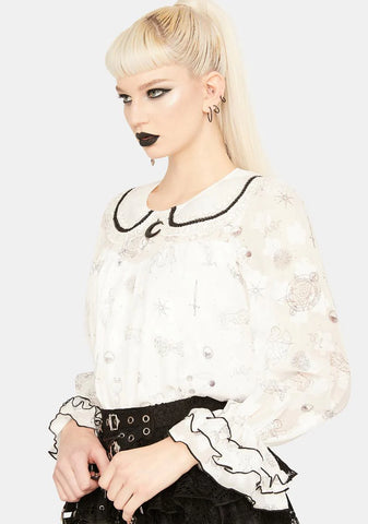 Sexy Punk Pattern Blouse