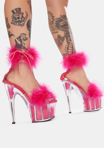 Hot Pink Adore Platform Heels