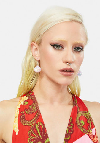 Marine Treasure Iridescent Shell Earrings