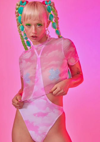 Candy Cloud Mesh Top