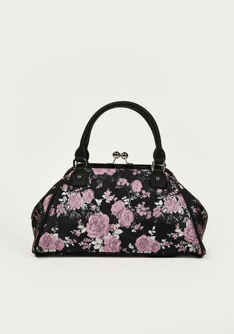 Mauve Fanged Faerie Brocade Handbag