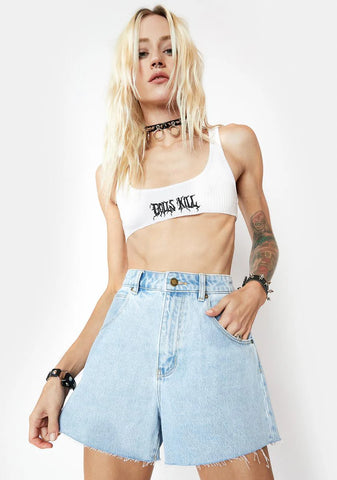 Nina Blue Mirage Denim Shorts