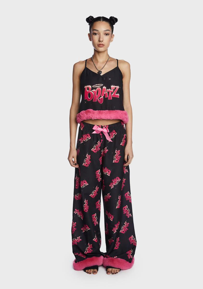 Bratz Fur Trim Cami And Trouser Set