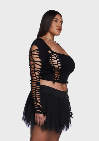 Plus Alternative Spells Long Sleeve Top