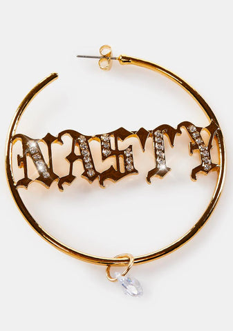 Nasty Thoughts Hoop Earrings
