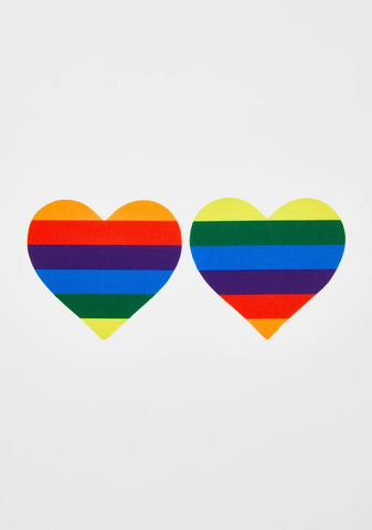 Rainbow Hearts Pasties
