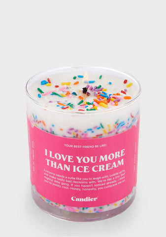 Love You More Than Ice Cream Candle