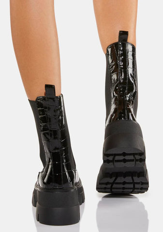 Myles Croc Chelsea Boots