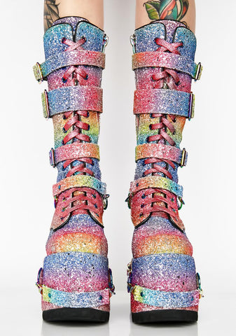 Sparkle Pony Platform Boots