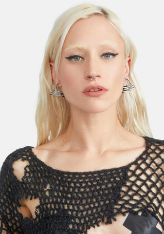 Tell It 2 Me Tattoo Hoop Earrings