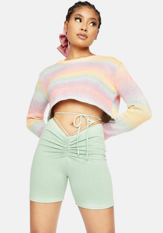 Sage Chill Truths Wrap Biker Shorts