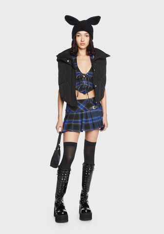 Indigo Love Spiral Micro Mini Skirt