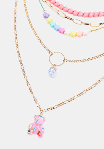 Chase The Craze Long Layered Necklace