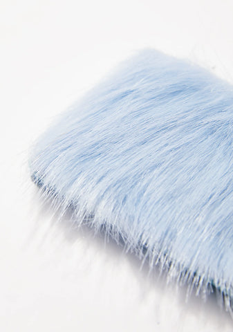 Sky Blue Fur Card Holder