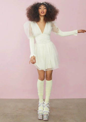 Angel Talk About Forever Organza Mini Dress