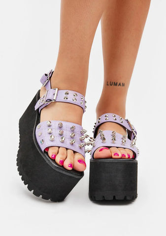 Restless Soul Spiked Platform Sandals