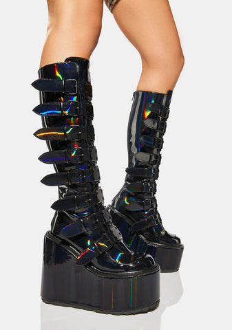 Swing-815 Platform Knee High Boots