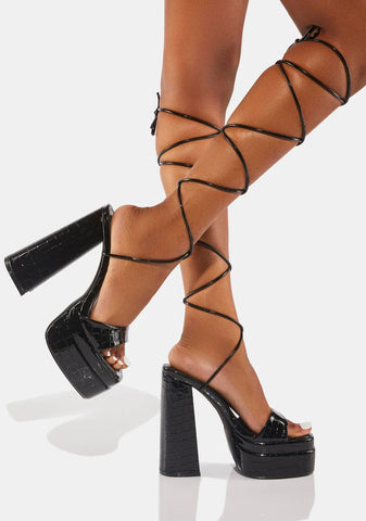 Robin Lace-Up Platform Heels