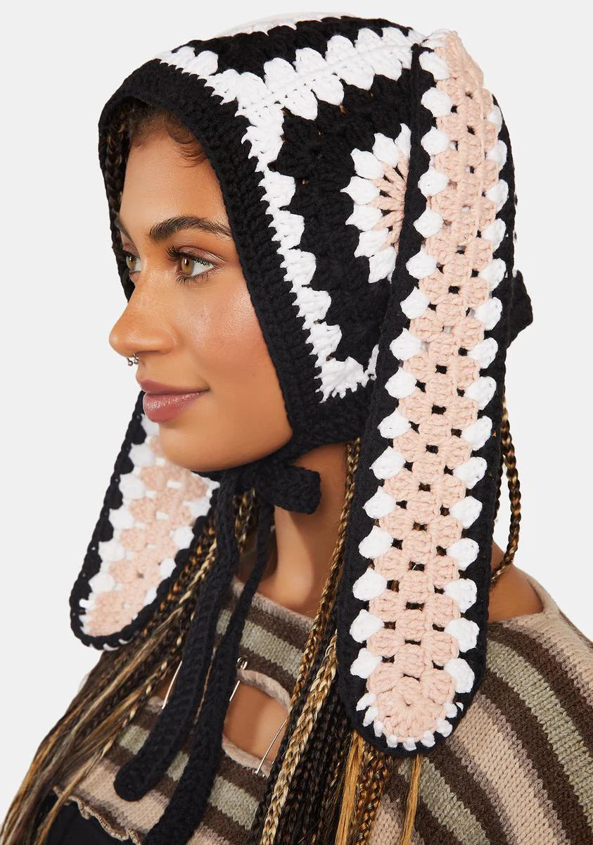 Crochet Bunny Ears Trapper Hat
