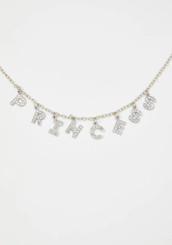 Where's My Crown Rhinestone Necklace