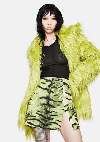 Pelmet Khaki Tiger Mini Skirt