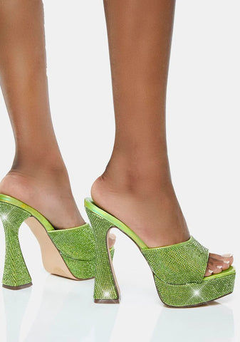 Green Total Package Platform Heels
