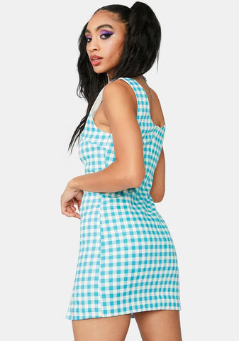 Park Sunshine Gingham Mini Dress