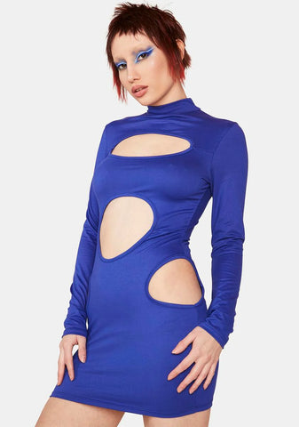 Royal Love To Hate Me Cutout Mini Dress