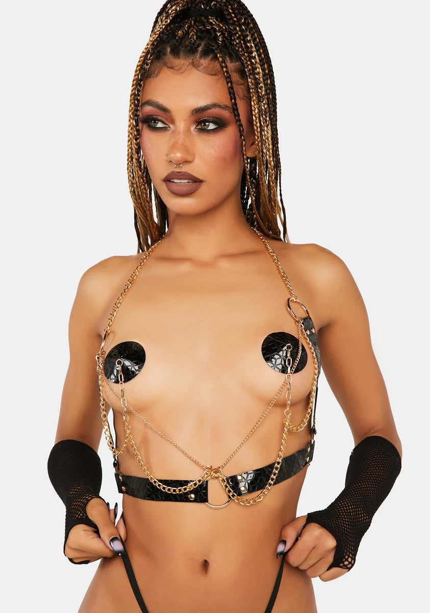 Domina Reusable Harness Chain Pasties