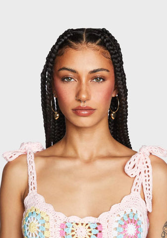 Have A Heart Hoop Earrings - Gold